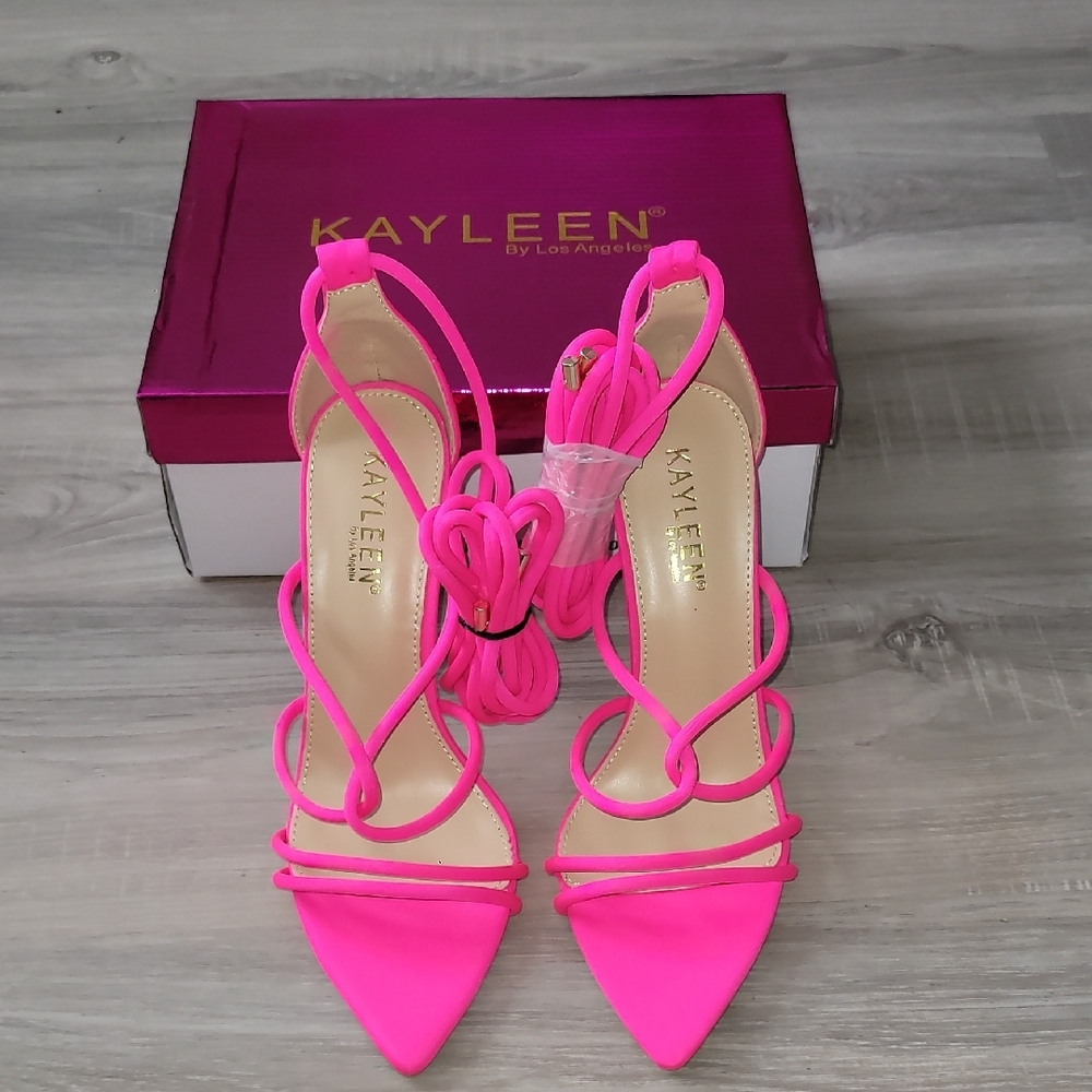 Women's Pink Strappy Heels